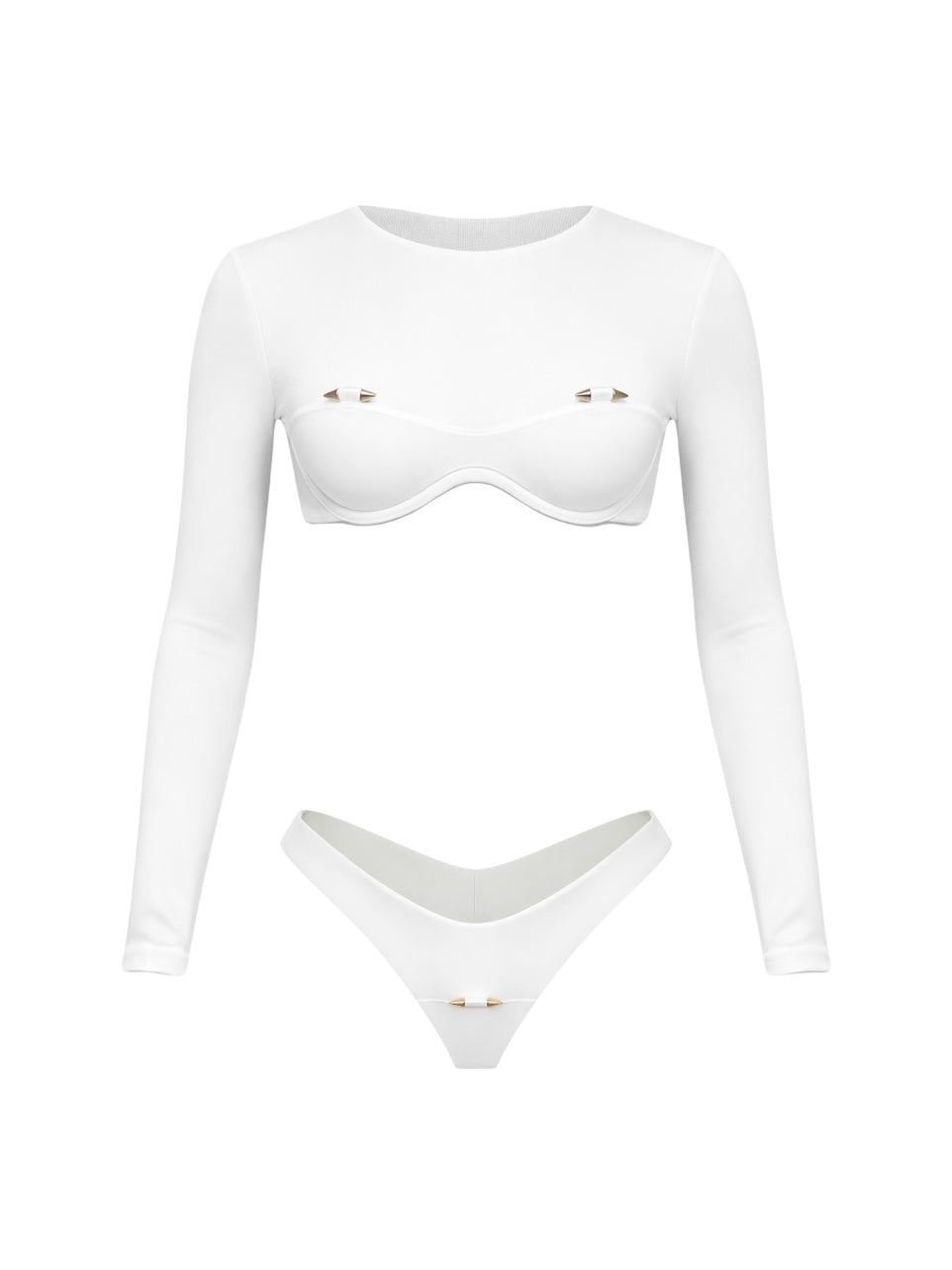 MON AMOUR SET WHITE LONG SLEEVE
