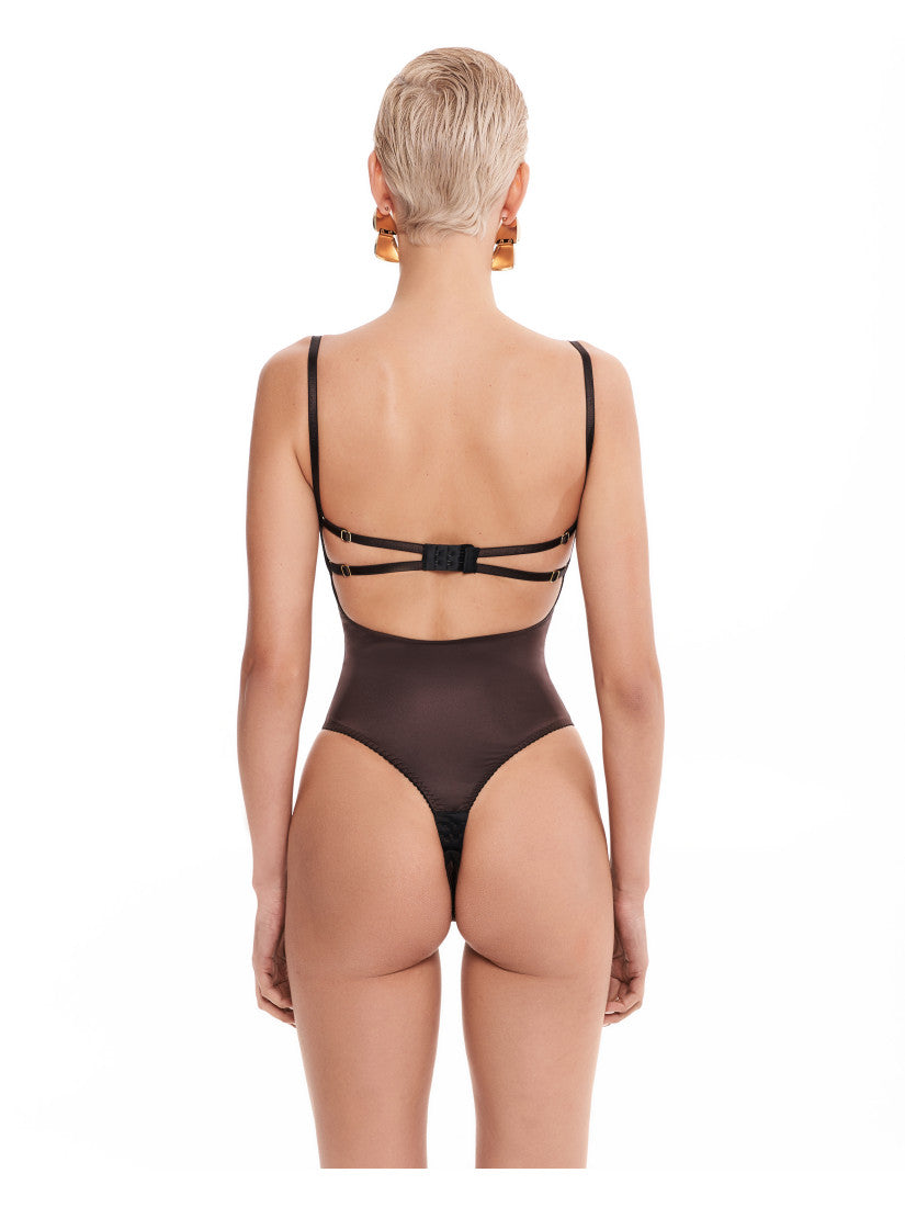 PIRSING BODYSUIT BROWN