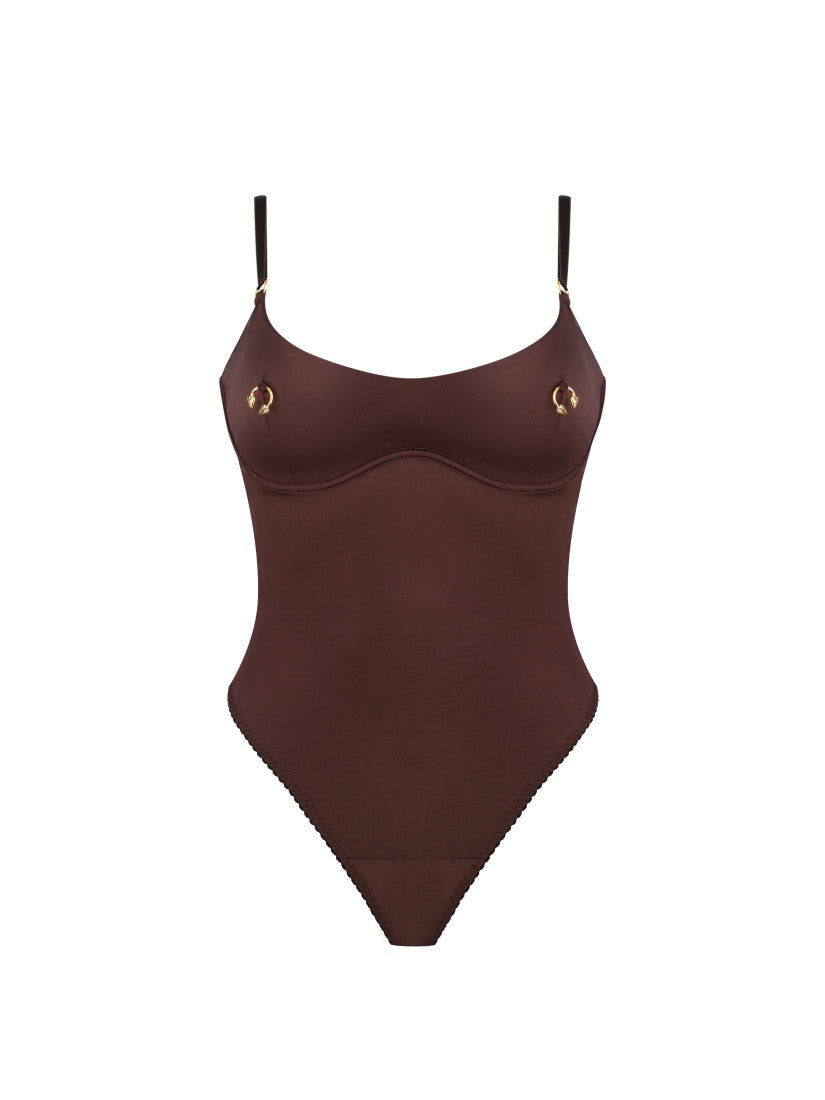 PIRSING BODYSUIT BROWN