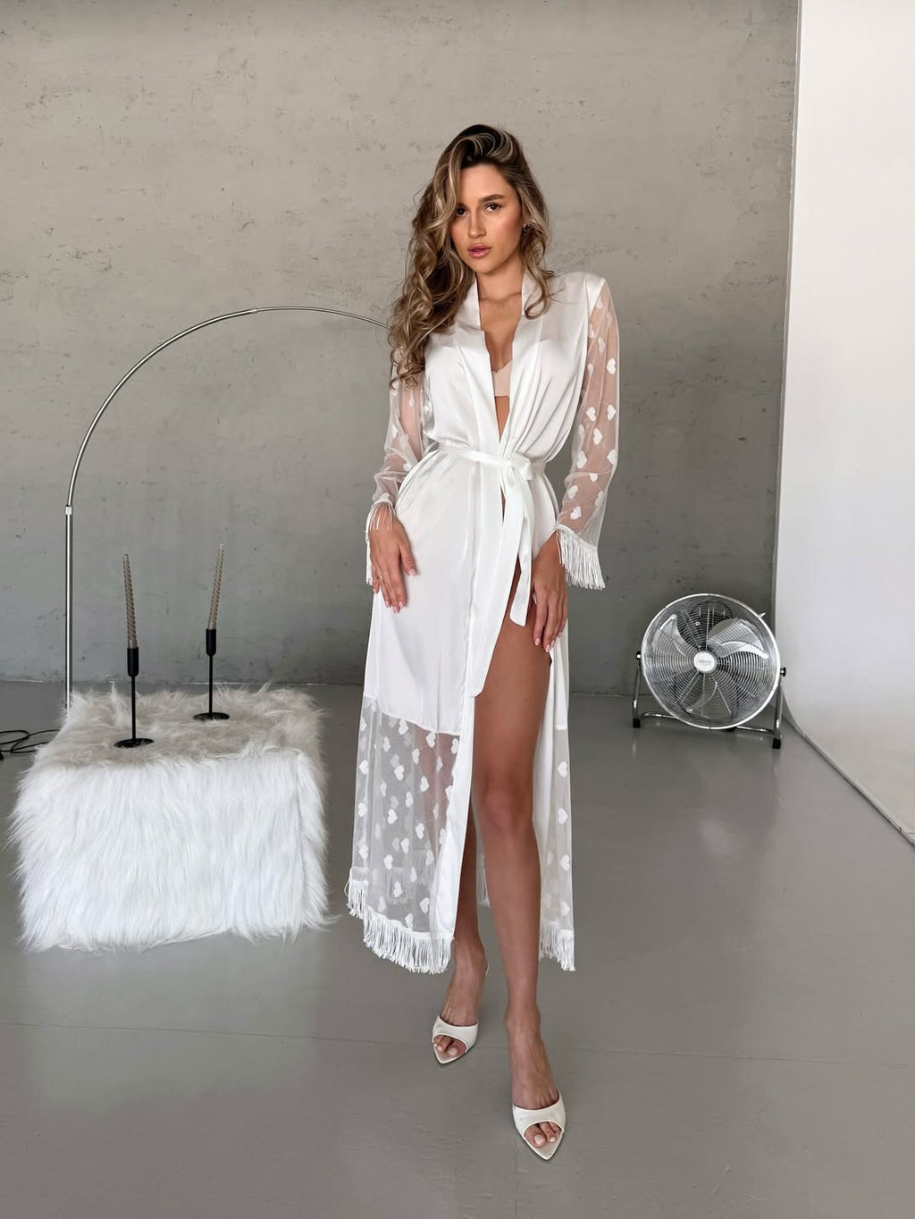 CUORE BIANCO KIMONO ROBE