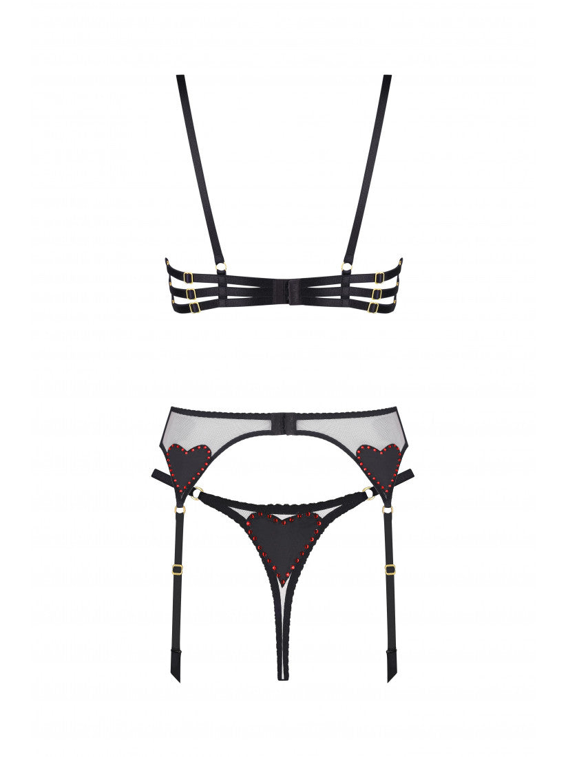 PASSION SET BLACK SATIN