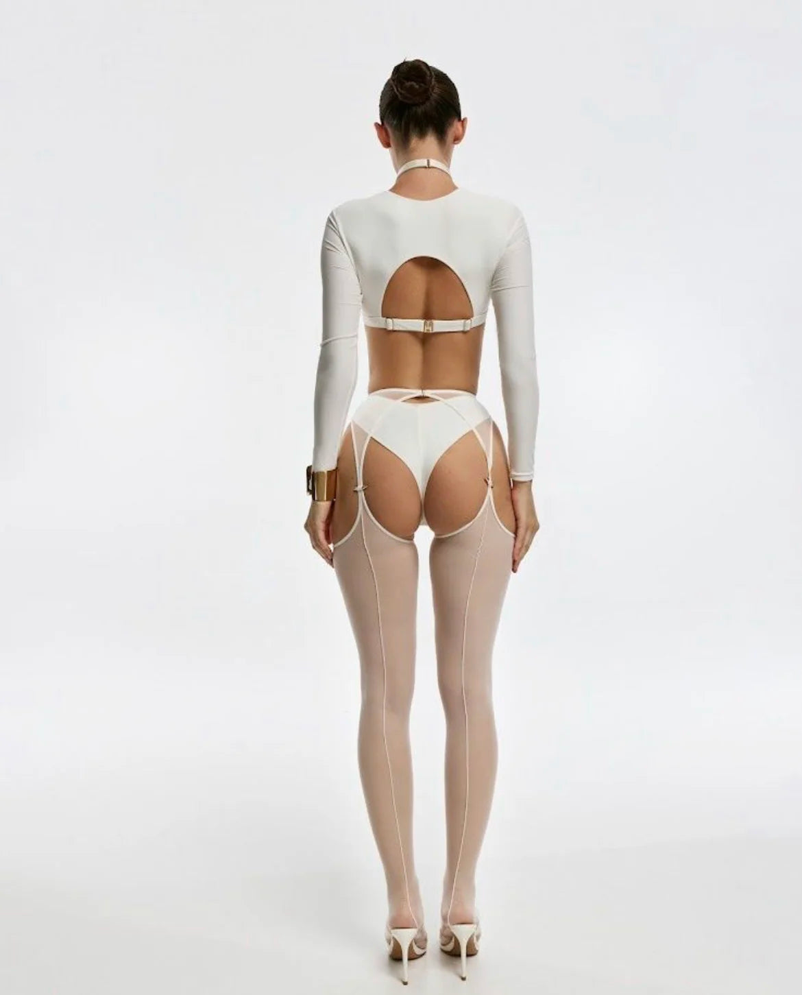 MON AMOUR SET WHITE LONG SLEEVE
