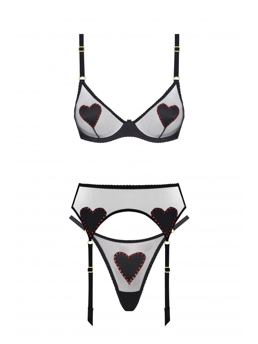 PASSION SET BLACK SATIN