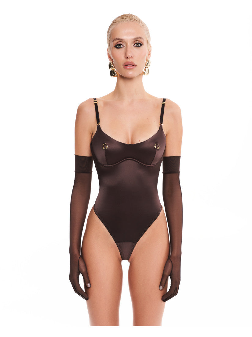 PIRSING BODYSUIT BROWN